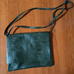 Italian leather cross body purse